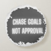 「承認されていないゴールの追跡やる気を起こさせる」 ラウンドクッション (裏面)