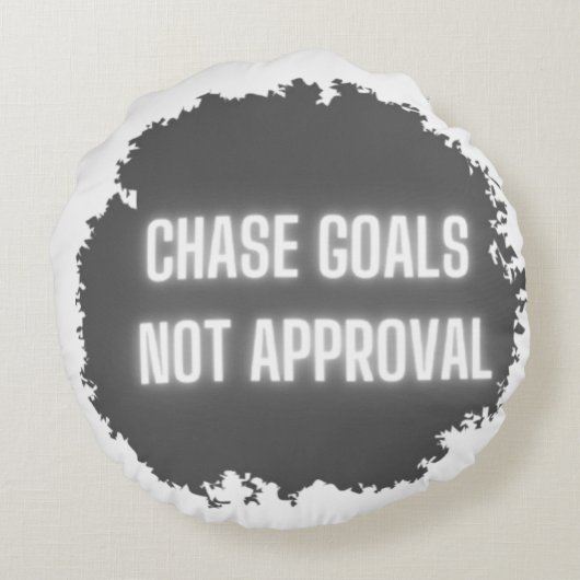 「承認されていないゴールの追跡やる気を起こさせる」 ラウンドクッション (裏面)