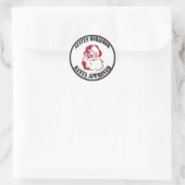 承認されるクリスマスのサンタの研修会サンタ ラウンドシール (バッグ)