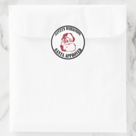 承認されるクリスマスのサンタの研修会サンタ ラウンドシール (バッグ)