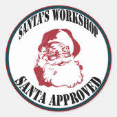 承認されるクリスマスのサンタの研修会サンタ ラウンドシール (正面)