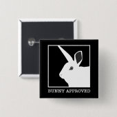 承認されるバニー 缶バッジ (正面&裏面)