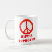 承認されるヒッピー コーヒーマグカップ (左)