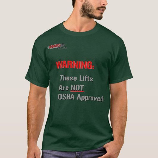 承認される重量挙げのワイシャツないOSHA Tシャツ (正面)