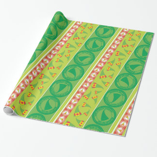 承認される100%年の小妖精や小人 ラッピングペーパー