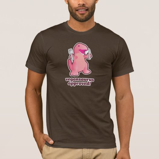 承認されるvegansaurus! ロゴ tシャツ (正面)