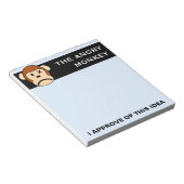 承認のシール:モンキーによって承認された怒製品 ノートパッド (アングル)