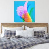 承認シンボルのキャンバス印刷のGLITCH ART キャンバスプリント (インサイチュ (寝室))