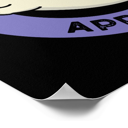 承認シールおもしろいプンダークBG ポスター (角)