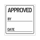 承認日カスタム付きラバーオフィススタンプ ラバースタンプ (インプリント)