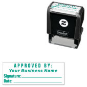 承認書記の署名日 セルフインキングスタンプ (インサイチュ)