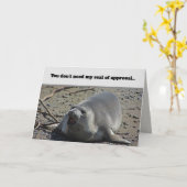 承認海印動物写真象印 カード (黄色い花)