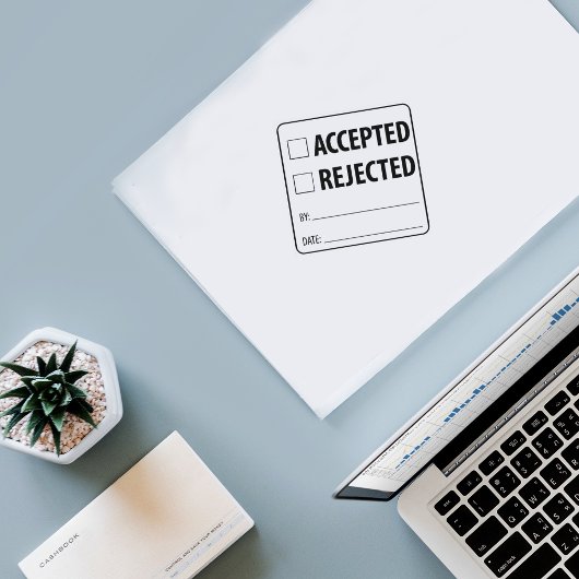 承認済み/却下、1つの内の2つ ラバースタンプ