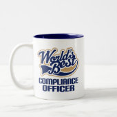 承諾の役人のギフト(世界のベスト) ツートーンマグカップ (左)