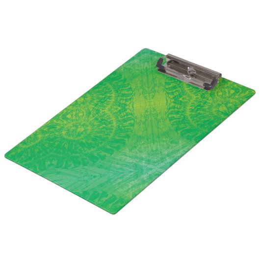 承諾 | イエローグリーンブルーボーホメダリオン クリップボード (アングル)