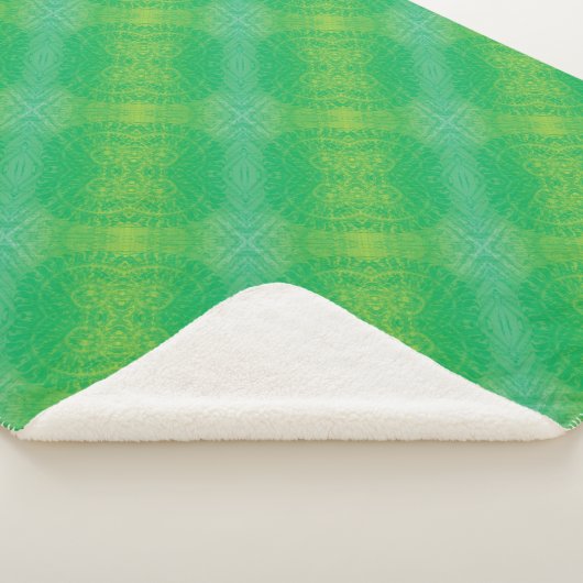 承諾 | イエローグリーンブルーボーホメダリオン シェルパブランケット (3/4)