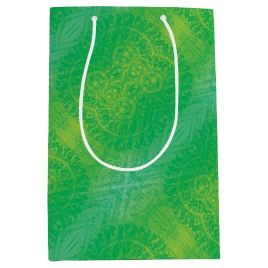 承諾 | イエローグリーンブルーボーホメダリオン ミディアムペーパーバッグ (正面)