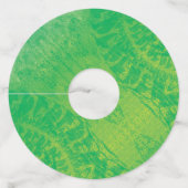 承諾 | イエローグリーンブルーボーホメダリオン ワイングラスタグ (正面)