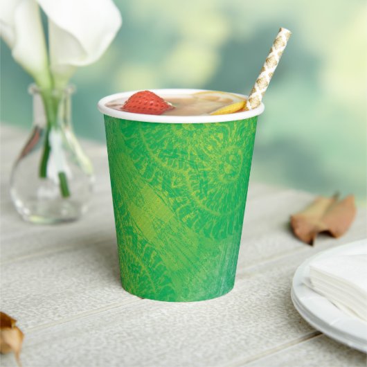 承諾 | イエローグリーンブルーボーホメダリオン 紙コップ (インサイチュ)