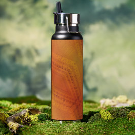 承諾 | オレンジ色の黄色い絞り模様 ウォーターボトル