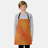 承諾 | オレンジ色の黄色い絞り模様 エプロン (着用した状態)