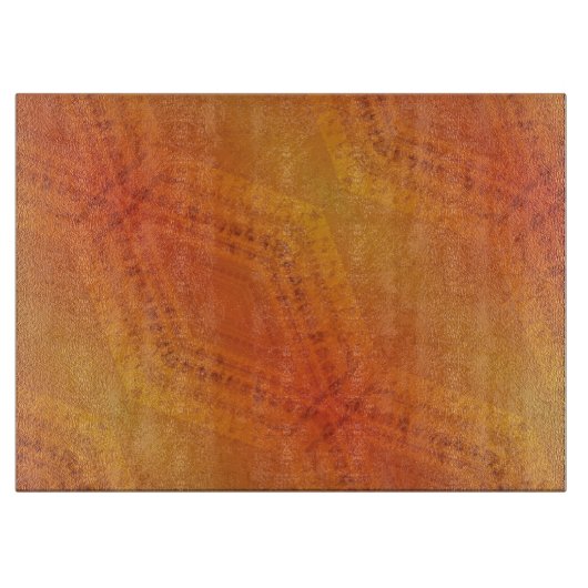 承諾 | オレンジ色の黄色い絞り模様 カッティングボード (正面)