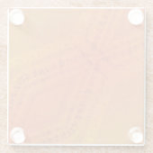 承諾 | オレンジ色の黄色い絞り模様 ガラスコースター (裏面)