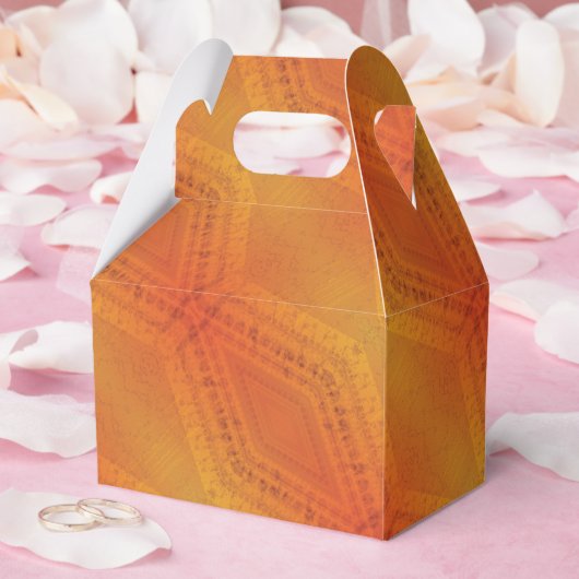 承諾 | オレンジ色の黄色い絞り模様 フェイバーボックス (ウェディング)