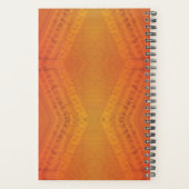 承諾 | オレンジ色の黄色い絞り模様 プランナー手帳 (裏面)