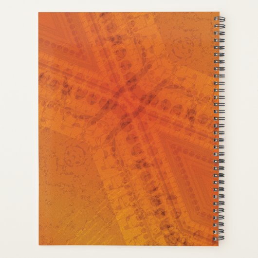 承諾 | オレンジ色の黄色い絞り模様 プランナー手帳 (裏面)