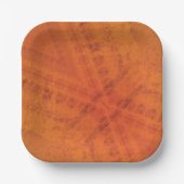 承諾 | オレンジ色の黄色い絞り模様 ペーパープレート (正面)