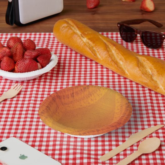 承諾 | オレンジ色の黄色い絞り模様 ペーパーボウル (ピクニック)