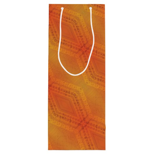 承諾 | オレンジ色の黄色い絞り模様 ワインギフトバッグ (裏面)