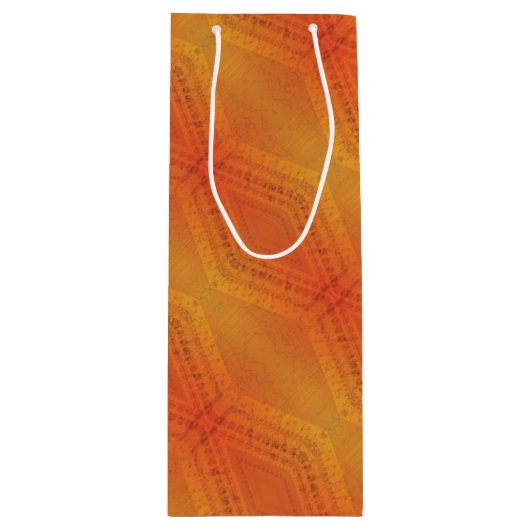 承諾 | オレンジ色の黄色い絞り模様 ワインギフトバッグ (正面)