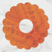 承諾 | オレンジ色の黄色い絞り模様 ワイングラスタグ (正面)