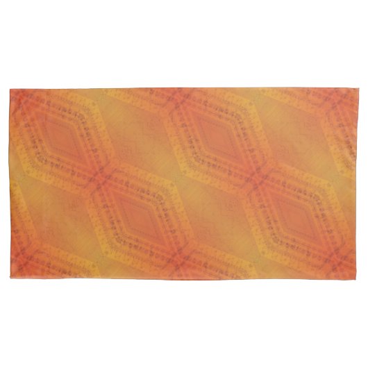 承諾 | オレンジ色の黄色い絞り模様 枕カバー (正面左)
