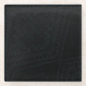 承諾 | ダークジオメトリックテクスチャ ガラスコースター (正面)