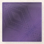 承諾 | バイオレット折衷性ボホ模様 ガラスコースター (正面)