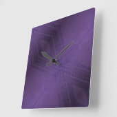 承諾 | バイオレット折衷性ボホ模様 スクエア壁時計 (傾斜)