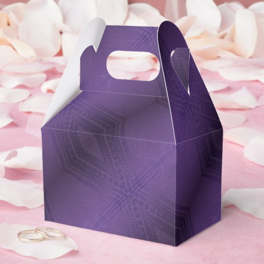 承諾 | バイオレット折衷性ボホ模様 フェイバーボックス (ウェディング)