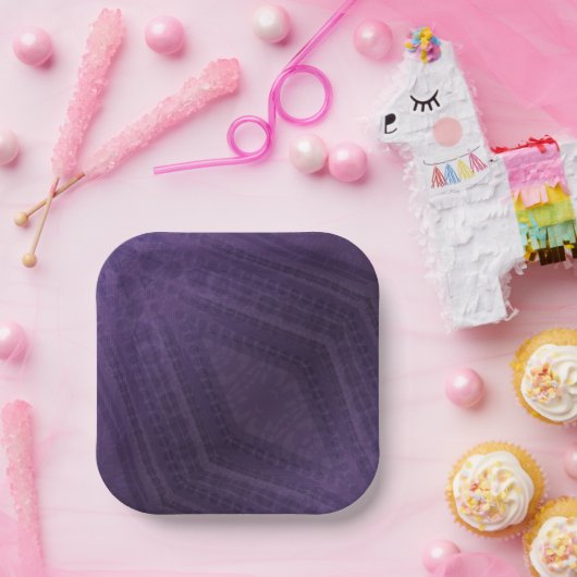 承諾 | バイオレット折衷性ボホ模様 ペーパープレート (パーティー)