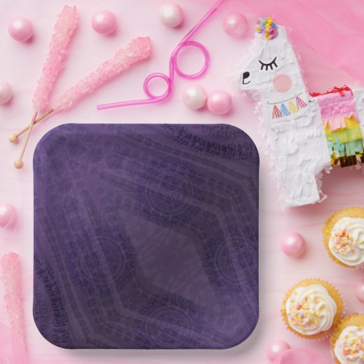 承諾 | バイオレット瞑想メダリオン ペーパープレート (パーティー)