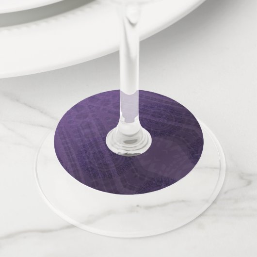 承諾 | バイオレット瞑想メダリオン ワイングラスタグ (クローズアップ)