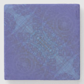 承諾 | ブルーインディゴバイオレットボホメダリオン ストーンコースター (正面)