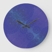 承諾 | ブルーインディゴバイオレットボホメダリオン ラージ壁時計 (正面)