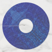 承諾 | ブルーインディゴバイオレットボホメダリオン ワイングラスタグ (正面)