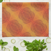 承諾 | レッドオレンジイエローボホメダリオン キッチンタオル (折り畳み)