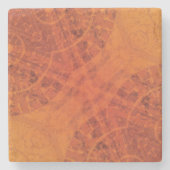 承諾 | レッドオレンジイエローボホメダリオン ストーンコースター (正面)