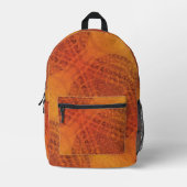 承諾 | レッドオレンジイエローボホメダリオン プリントバックパック (正面)