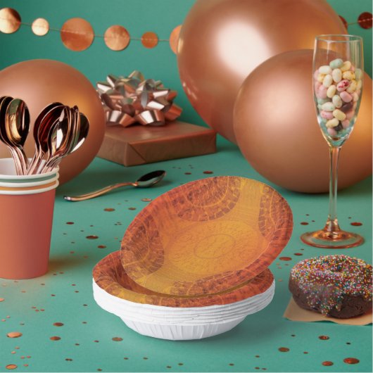 承諾 | レッドオレンジイエローボホメダリオン ペーパーボウル (複数)